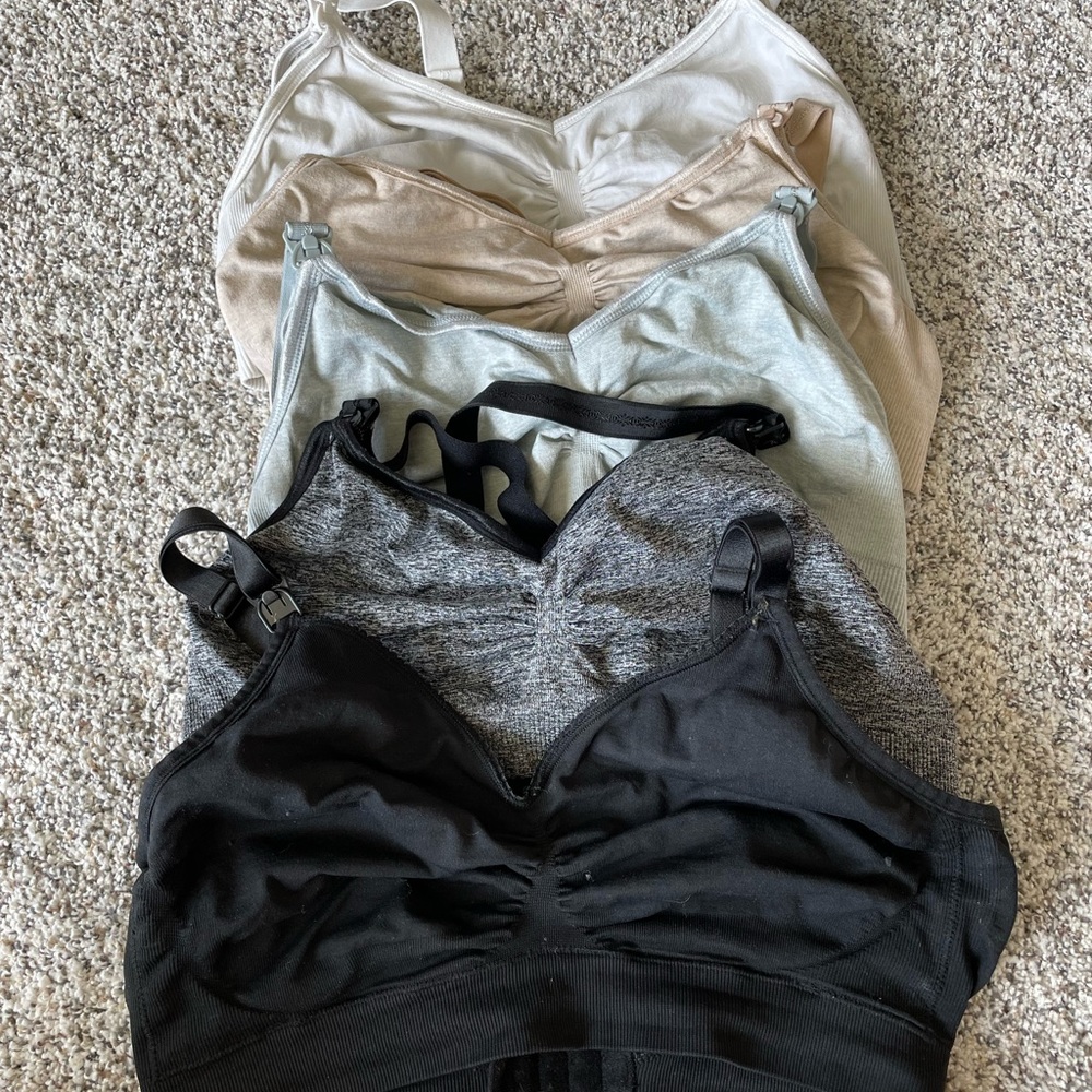 Set of 5 Large nursing bras